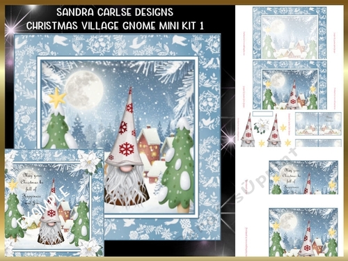 Christmas Village Gnome 8x8ins Mini Kit 1