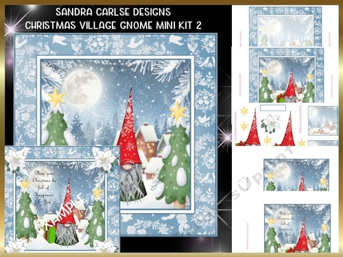Christmas Village Gnome 8x8ins Mini Kit 2
