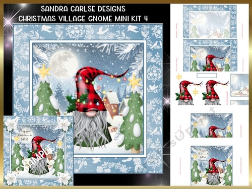 Christmas Village Gnome 8x8ins Mini Kit 4