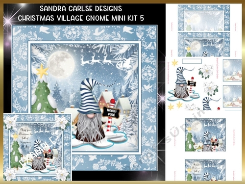 Christmas Village Gnome 8x8ins Mini Kit 5