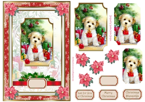 Christmas Presents under the Tree Decoupage Topper 1