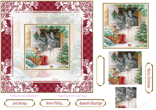 Christmas Little Donkey Topper 1