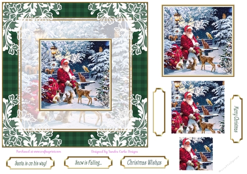 Christmas Santa is on his way Topper 3