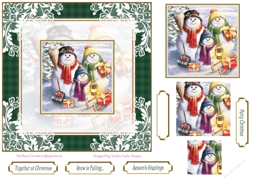 Christmas Snowmen Family Topper 1
