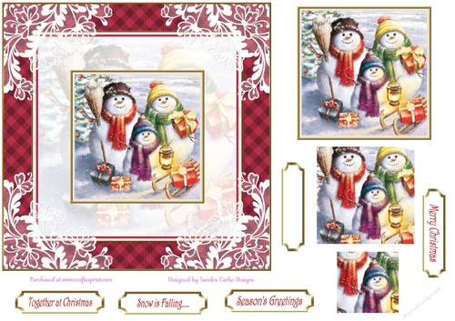 Christmas Snowmen Family Topper 2