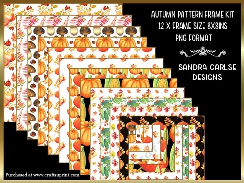 Autumn Pattern 12 x 8x8ins Frame Kit 