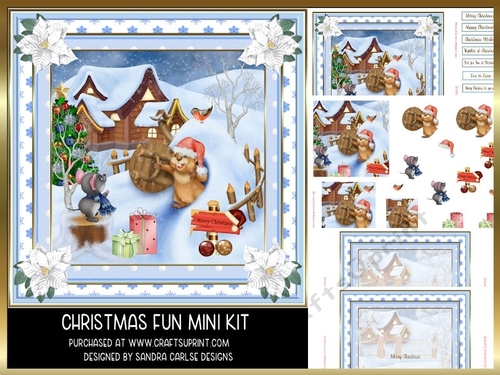 Christmas Fun 8x8ins Mini Kit