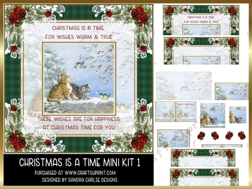 Christmas is a Time 8x8ins Mini Kit 1