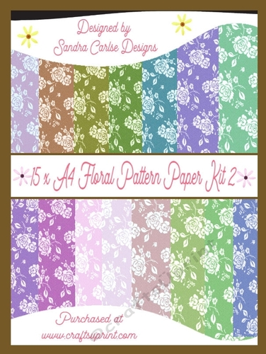 Floral Pattern 15 x Background A4 Paper Kit 2