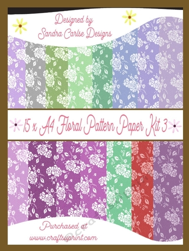 Floral Pattern 15 x Background A4 Paper Kit 3
