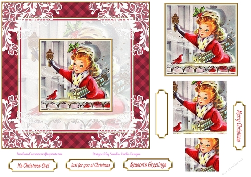 Its Christmas Eve Pyramid 7x7ins Topper 2