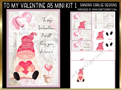 To My Valentine Decoupage Mini Kit 1