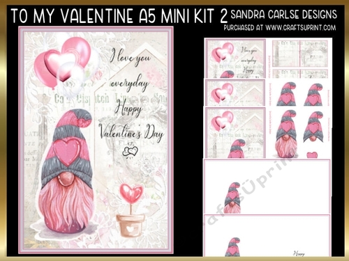 To My Valentine Decoupage Mini Kit 2