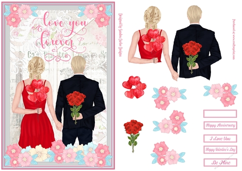 Love you Forever Decoupage Topper 1
