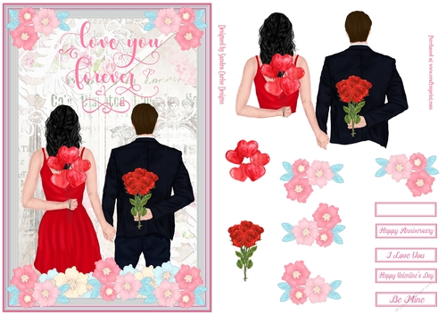 Love you Forever Decoupage Topper 3
