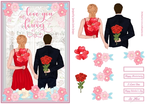 Love you Forever Decoupage Topper 4