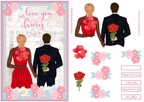 Love you Forever Decoupage Topper 5