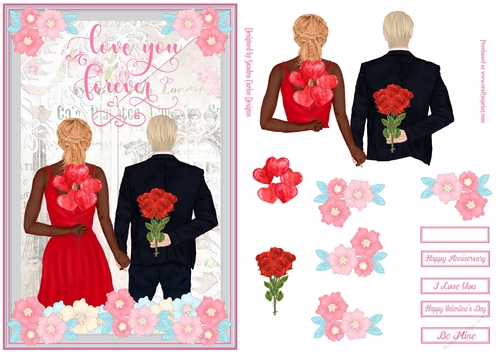 Love you Forever Decoupage Topper 6