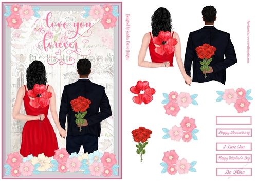 Love you Forever Decoupage Topper 8