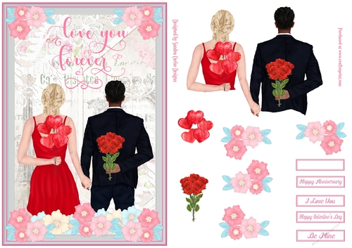 Love you Forever Decoupage Topper 9