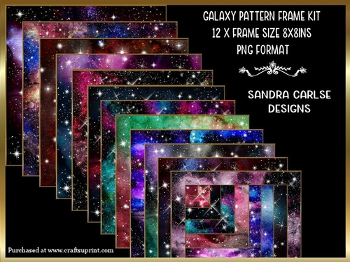 Galaxy 8x8ins x 12 Frames Kit 