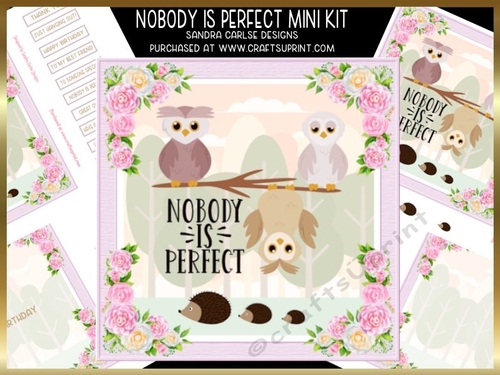 Nobody is Perfect 7x7ins Decoupage Mini Kit