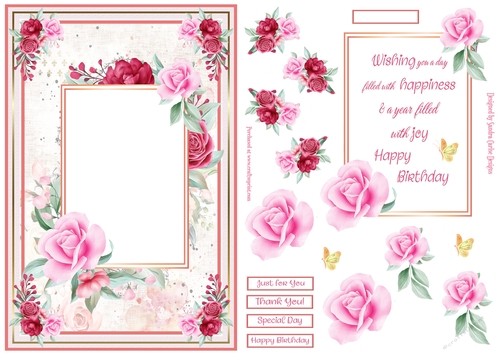 Day of Happiness A5 Decoupage Topper