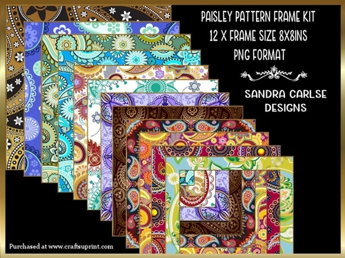 Paisley Pattern 12 x 8x8ins Frames Kit 