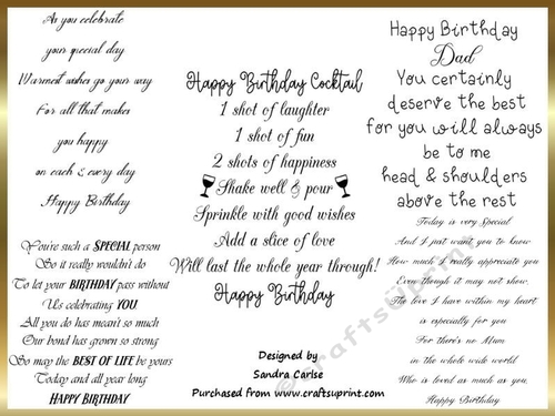 Birthday Verses wordart 7