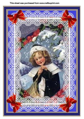 Vintage Christmas A4 Topper