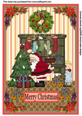 Father Christmas is Here A4 Topper
