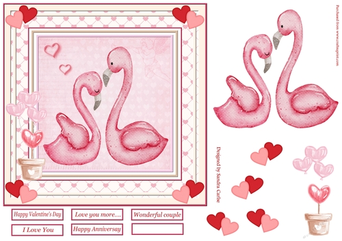 Love you more 7x7ins Decoupage Topper 6