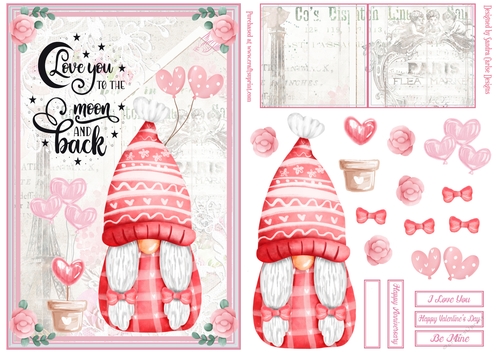 To the Moon & Back A5 Decoupage Topper 1