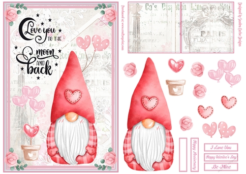 To the Moon & Back A5 Decoupage Topper 2