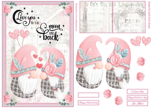 To the Moon & Back A5 Decoupage Topper 3