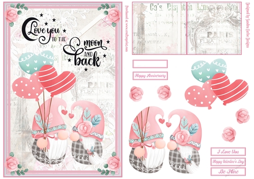 To the Moon & Back A5 Decoupage Topper 4