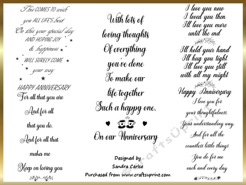 Anniversary Verses wordart kit 1