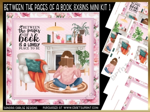 Between the Pages of a Book 8x8ins Decoupage Kit 1