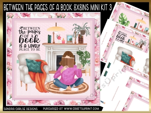 Between the Pages of a Book 8x8ins Decoupage Kit 3