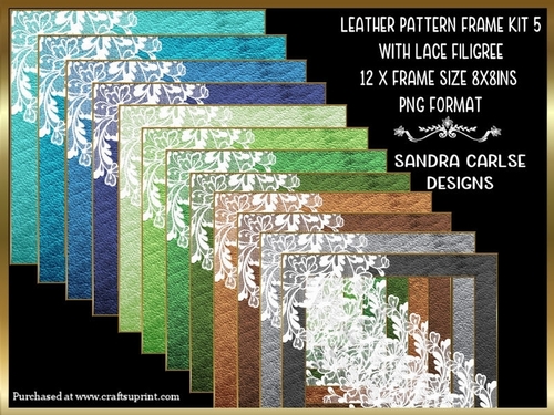Leather Pattern 12 x 8x8ins Frames with Lace Filigree Kit 5