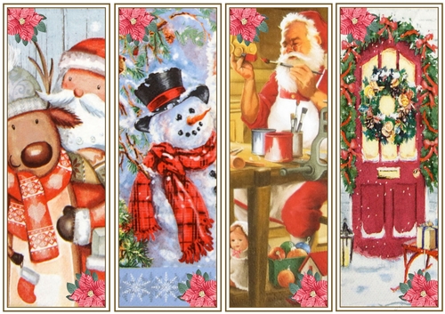Christmas Vintage 4 x Bookmarks 5