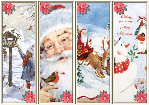 Christmas Vintage 4 x Bookmarks 6