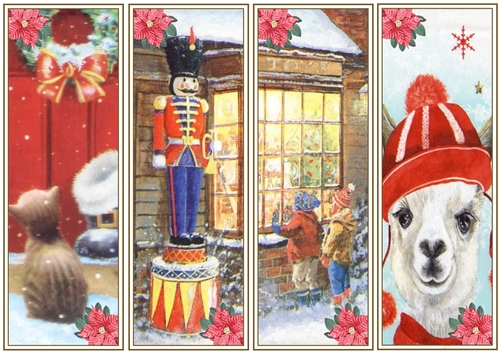 Christmas Vintage 4 x Bookmarks 7