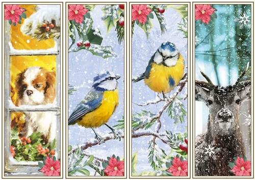 Christmas Vintage 4 x Bookmarks 9