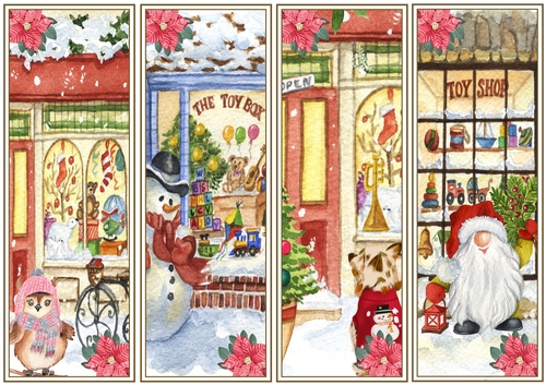 Christmas Vintage 4 x Bookmarks 10