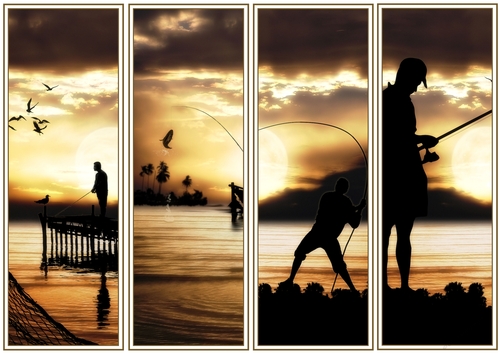 Fishing 4 x Bookmarks 