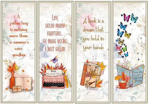 Autumn Reading 4 x Bookmarks 1