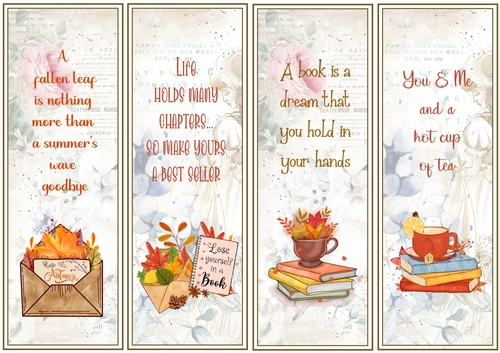 Autumn Reading 4 x Bookmarks 2