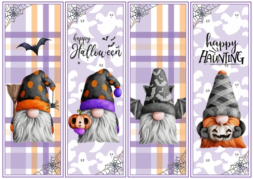 Halloween/Birthday 4 x Bookmarks 2