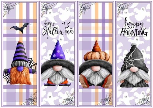 Halloween/Birthday 4 x Bookmarks 3